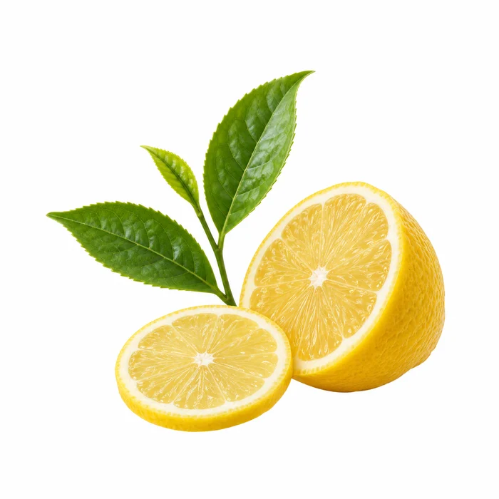 Té verde y limón, referencia botánica ilustrativa