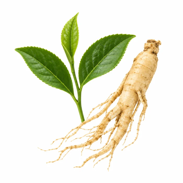 Té verde y ginseng, referencia botánica ilustrativa
